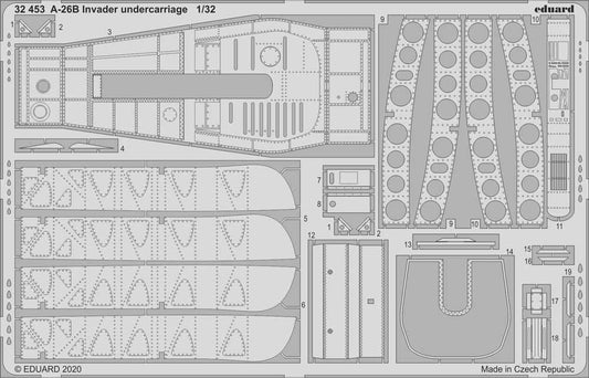 Eduard 32453 Etched Aircraft Detailling Set 1:32 Douglas A-26B Invader undercarr