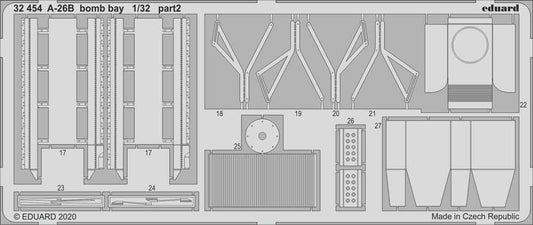 Eduard 32454 Etched Aircraft Detailling Set 1:32 Douglas A-26B Invader bomb bay