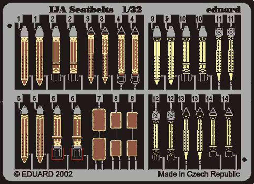 Eduard 32504 Etched Aircraft Detailling Set 1:32 Imperial Japanese Army/IJA seat