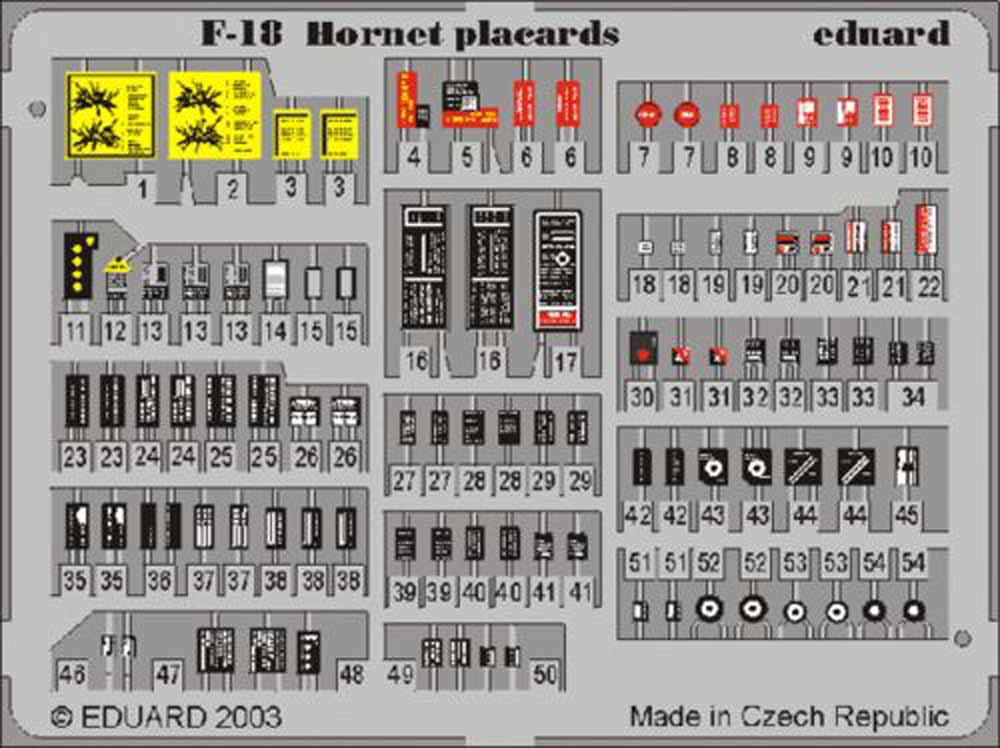 Eduard 32508 Etched Aircraft Detailling Set 1:32 McDonnell-Douglas F/A-18C Horne