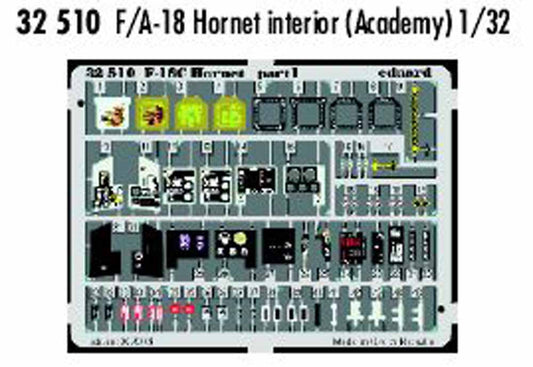 Eduard 32510 Etched Aircraft Detailling Set 1:32 McDonnell-Douglas F/A-18C F/A-1