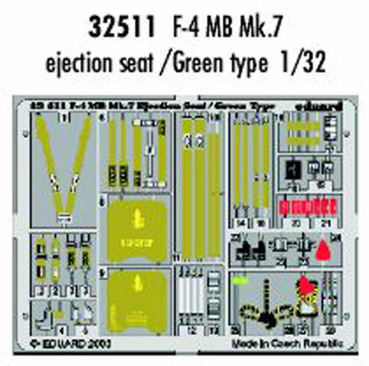 Eduard 32511 Etched Aircraft Detailling Set 1:32 Martin-Baker Mk.7 ejection seat