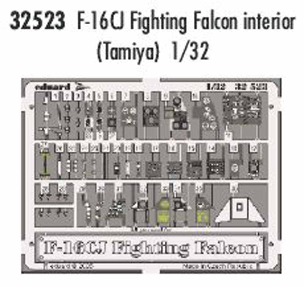 Eduard 32523 Etched Aircraft Detailling Set 1:32 Lockheed-Martin F-16CJ Fighting