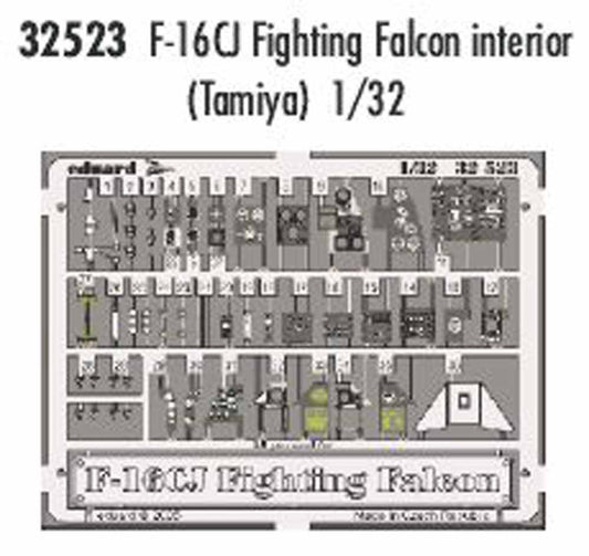 Eduard 32523 Etched Aircraft Detailling Set 1:32 Lockheed-Martin F-16CJ Fighting