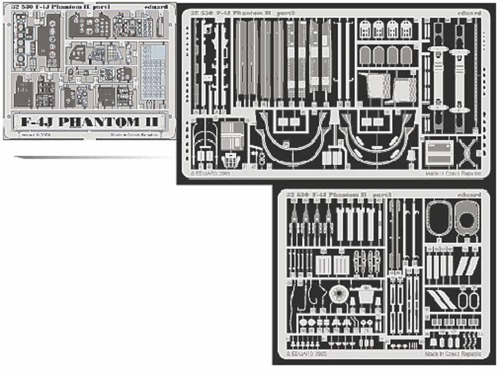 Eduard 32530 Etched Aircraft Detailling Set 1:32 McDonnell F-4J Phantom Pre-pain