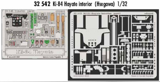 Eduard 32542 Etched Aircraft Detailling Set 1:32 Nakajima Ki-84 Hayate 'Frank' i