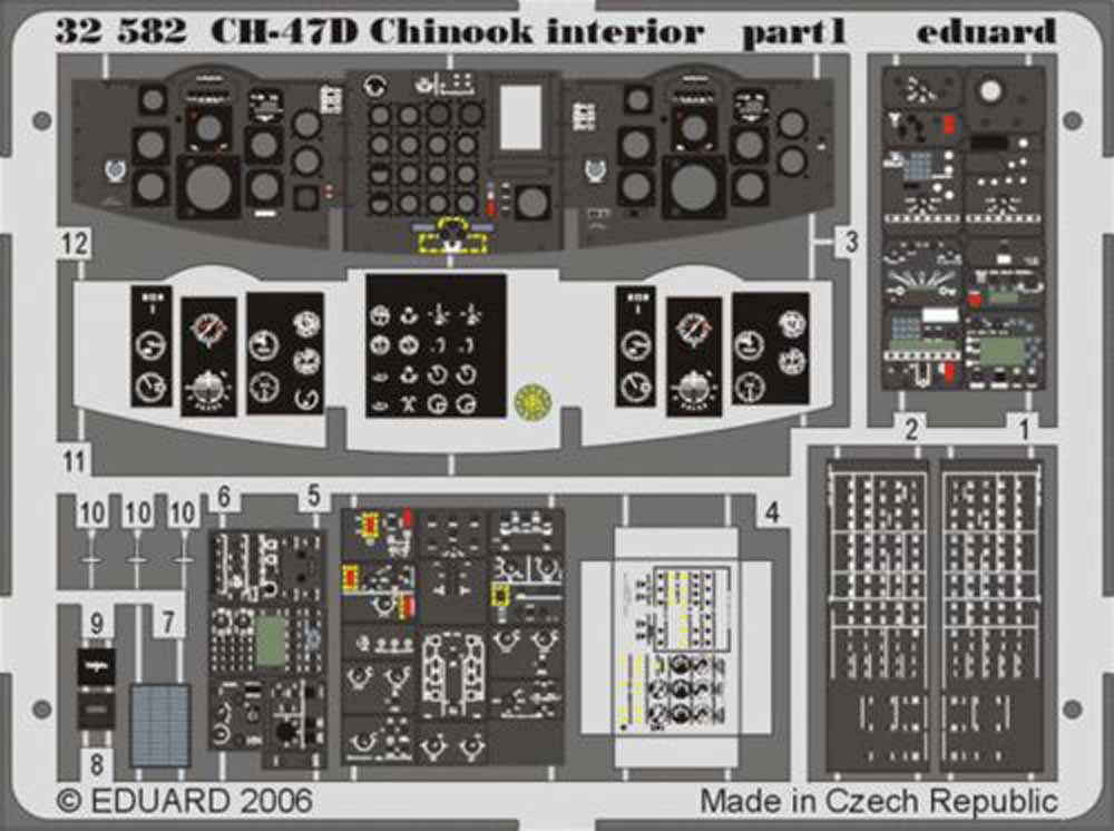 Eduard 32582 Etched Aircraft Detailling Set 1:35 Boeing CH-47D Chinook interior