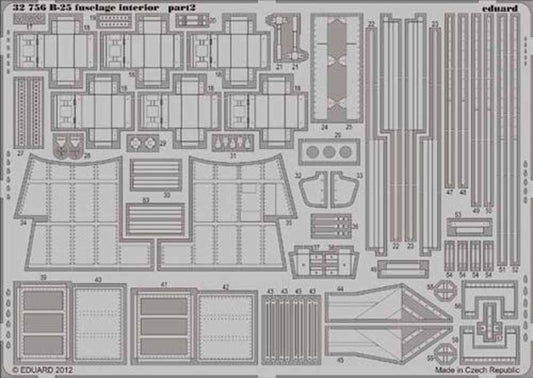 Eduard 32756 Etched Aircraft Detailling Set 1:32 North-American B-25J Mitchell f