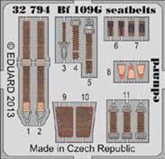 Eduard 32794 Etched Aircraft Detailling Set 1:32 Messerschmitt Bf-109G-6 seatbel