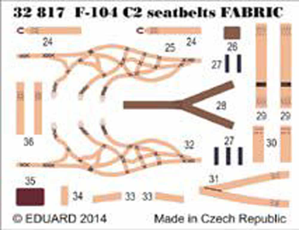 Eduard 32817 Etched Aircraft Detailling Set 1:32 Lockheed F-104G Starfighter C2