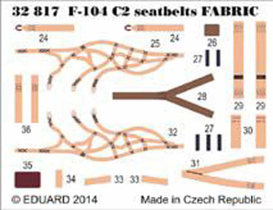 Eduard 32817 Etched Aircraft Detailling Set 1:32 Lockheed F-104G Starfighter C2