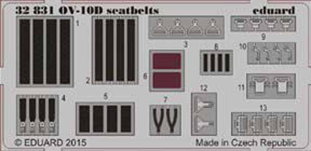 Eduard 32831 Etched Aircraft Detailling Set 1:32 North-American/Rockwell OV-10D