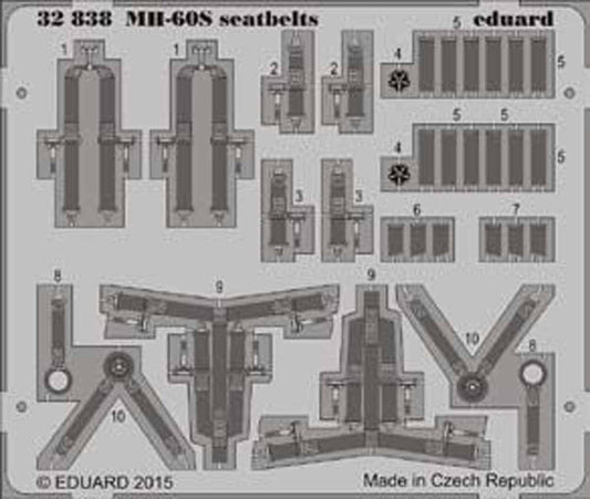 Eduard 32838 Etched Aircraft Detailling Set 1:35 Sikorsky MH-60S seatbelts