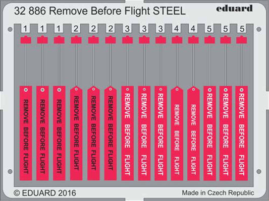 Eduard 32886 Etched Aircraft Detailling Set 1:32 Remove Before Flight Steel