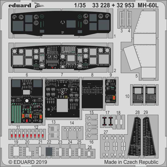 Eduard 33228 Etched Aircraft Detailling Set 1:35 Sikorsky MH-60L