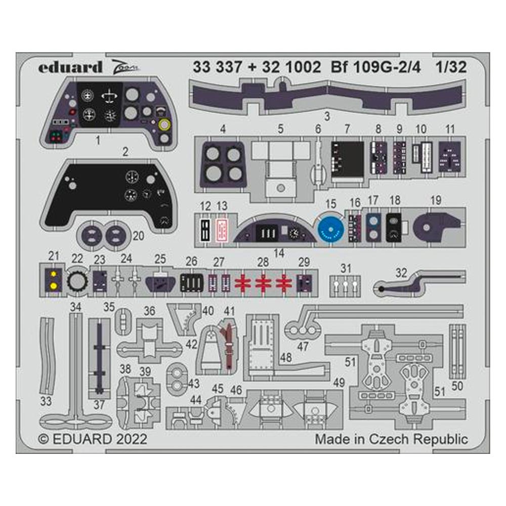 Eduard 33337 Messerschmitt Bf-109G-2/4 1:32 Etch Set Revell 03829 Model