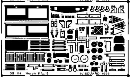 Eduard 35114 1:35 Etched Detailing Set for Italeri Kits Horch Kfz.15