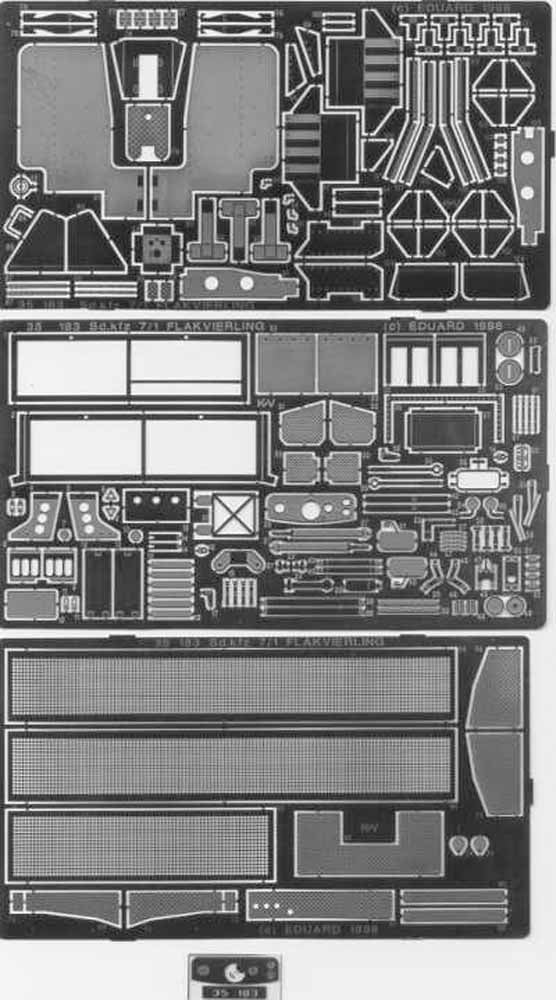 Eduard 35183 1:35 Etched Detailing Set for Tamiya Kits Sd.Kfz.7/1 Flakvierling