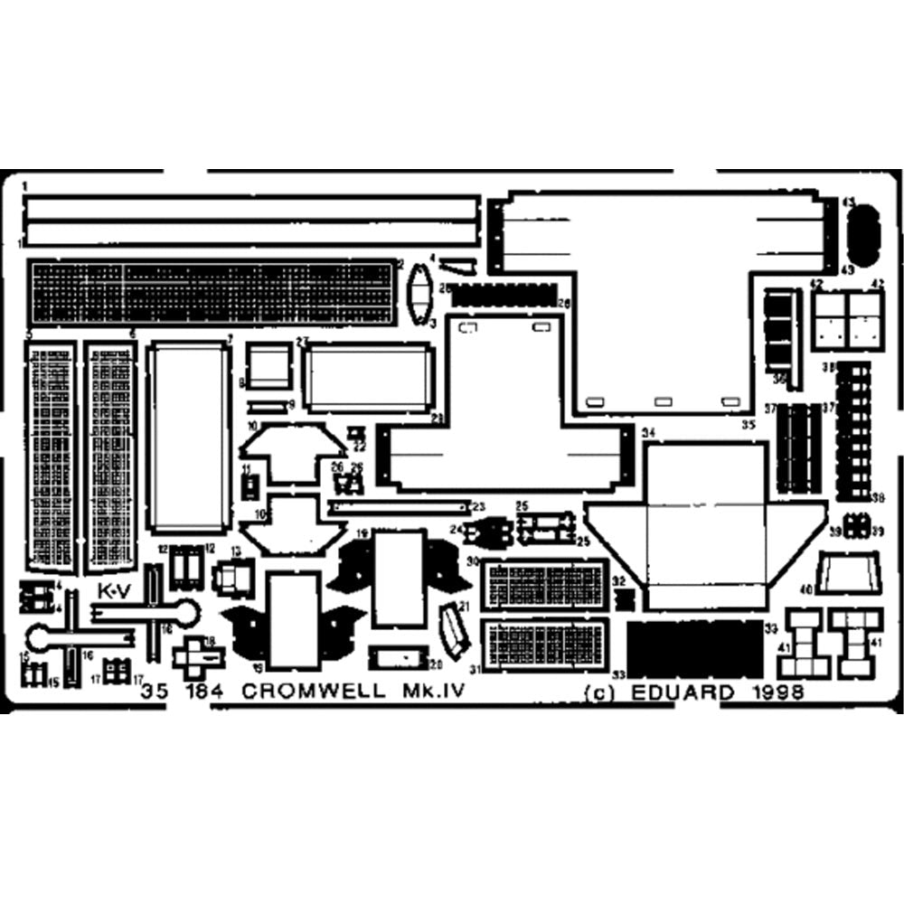 Eduard 35184 1:35 Etched Detailing Set for Tamiya Kits Cromwell Mk.IV
