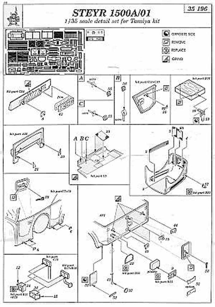 Eduard 35196 1:35 Etched Detailing Set for Tamiya Kits Steyr 1500A/01