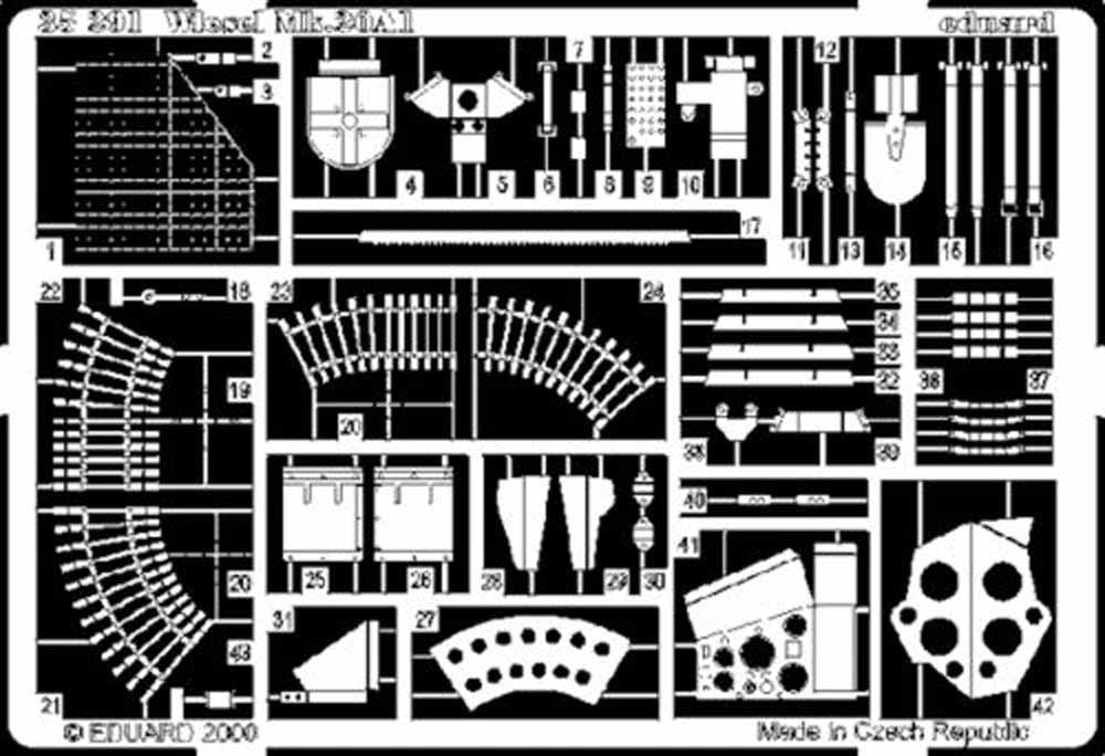 Eduard 35291 1:35 Etched Detailing Set for AFV Club Kits Wiesel Mk.20A1