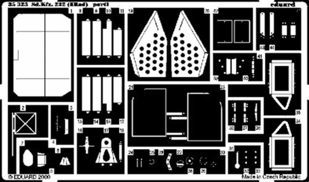 Eduard 35323 1:35 Etched Detailing Set for Tamiya Kits German Sd.Kfz.232 8 Rad d