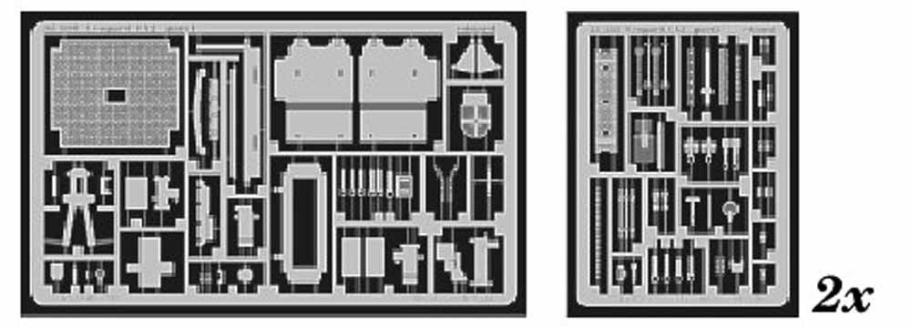 Eduard 35338 1:35 Etched Detailing Set for Italeri Kits Leopard MBT 1 A2