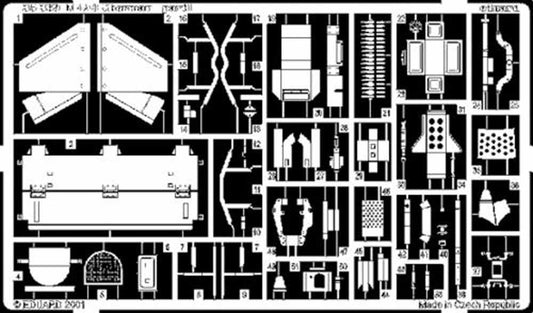Eduard 35369 1:35 Etched Detailing Set for Tamiya Kits M4A3 Sherman