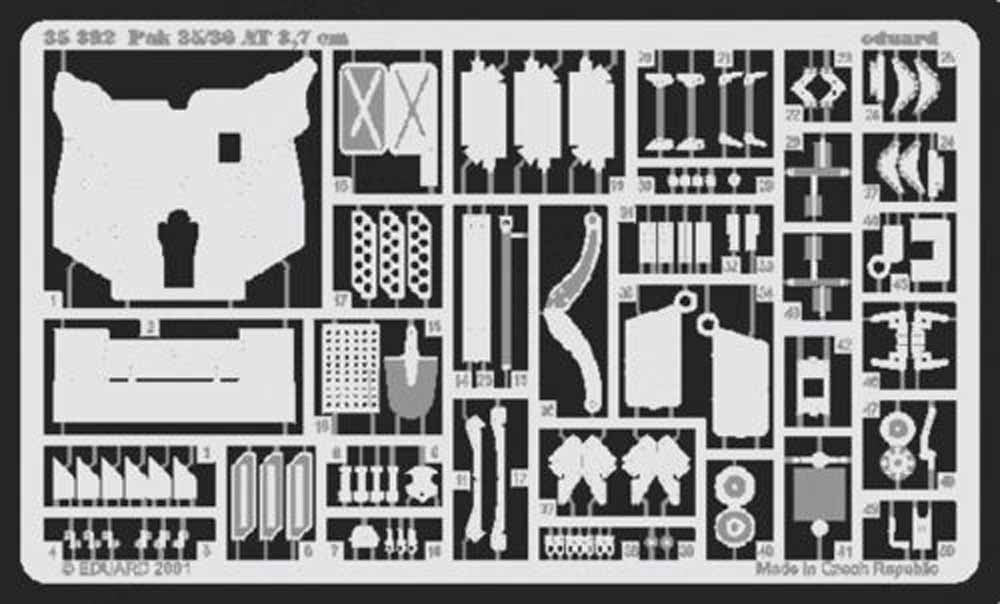 Eduard 35392 1:35 Etched Detailing Set for Tamiya Kit PaK-35/36 3.7cm