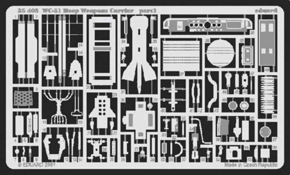 Eduard 35403 1:35 Etched Detailing Set for AFV Club and Skybow Kits 3/4 ton Dodg