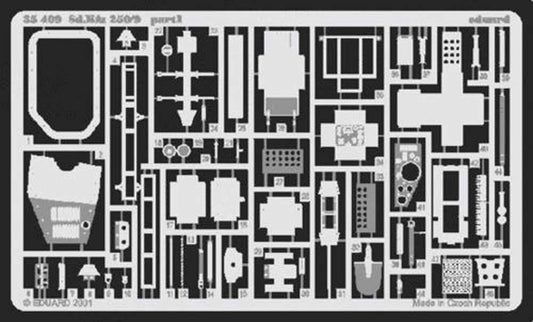 Eduard 35409 1:35 Etched Detailing Set for Tamiya Kits German Sd.Kfz.250/9 for T