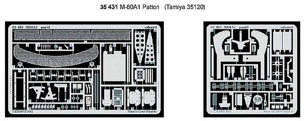 Eduard 35431 1:35 Etched Detailing Set for Tamiya Kit U.S. M60A1 Patton