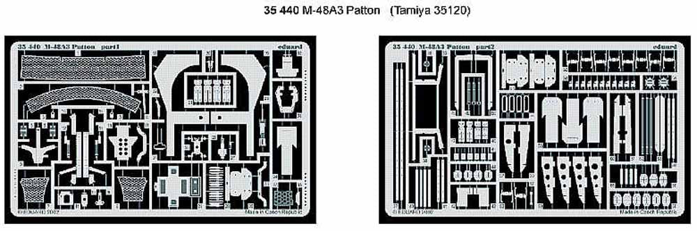 Eduard 35440 1:35 Etched Detailing Set for Tamiya Kit U.S. M48A3 Patton