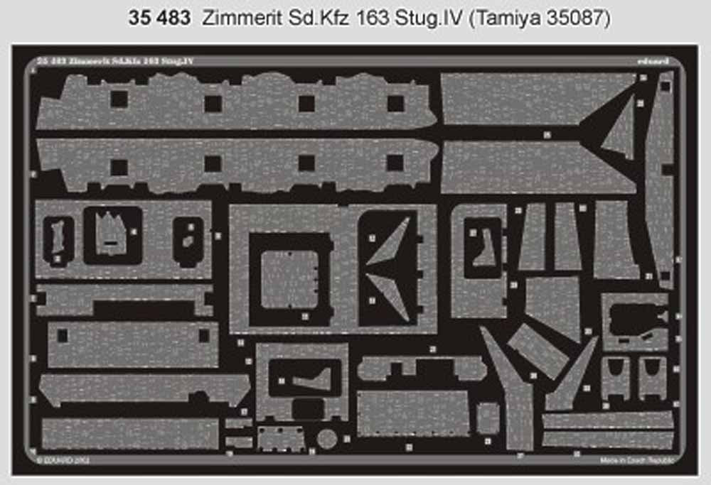 Eduard 35483 1:35 Etched Detailing Set for Tamiya Kits Zimmerit Sturmgeschutz/St
