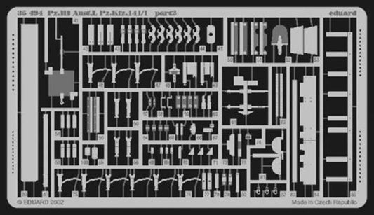 Eduard 35494 1:35 Etched Detailing Set for Tamiya Kit Pz.Kpfw.III Ausf.L Pz.Kfz.