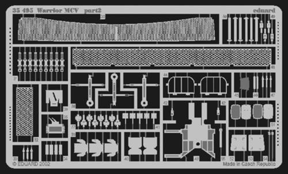 Eduard 35495 1:35 Etched Detailing Set for Academy Kits Warrior MCV