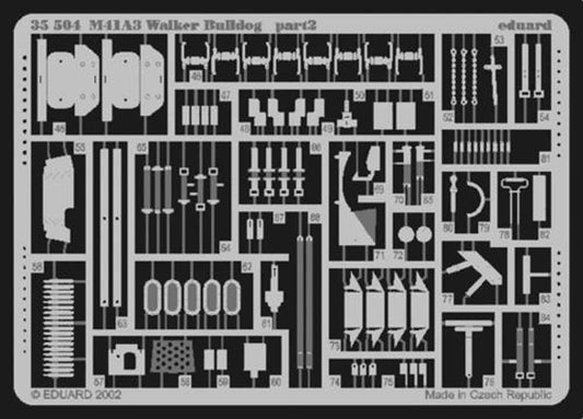 Eduard 35504 1:35 Etched Detailing Set for AFV Club Kits M41A3 Walker Bulldog