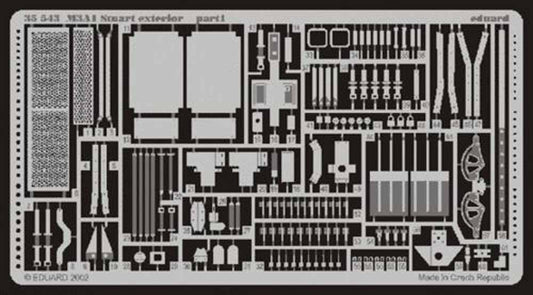 Eduard 35543 1:35 Etched Detailing Set for Academy Kits M3A1 Stuart exterior