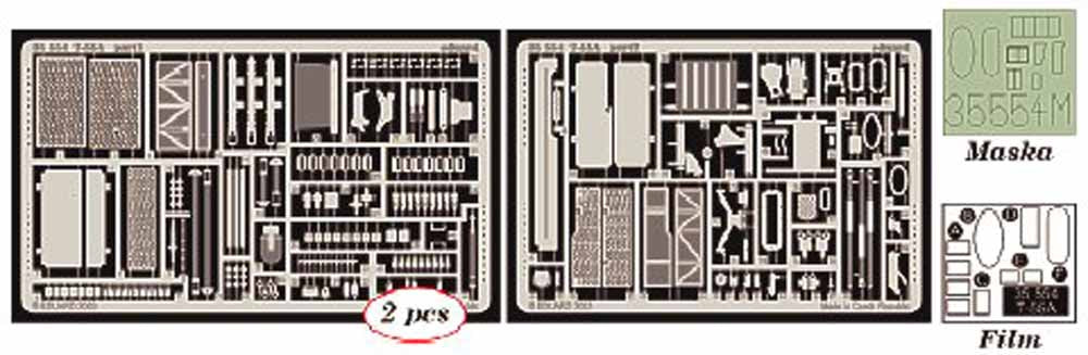 Eduard 35554 1:35 Etched Detailing Set for Tamiya Kit Soviet T-55A
