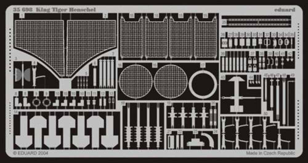 Eduard 35698 1:35 Etched Detailing Set for Dragon Kits Pz.Kpfw.VI King Tiger Sd.
