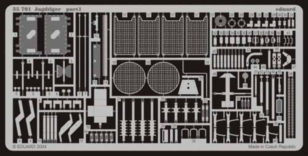 Eduard 35701 1:35 Etched Detailing Set for Dragon Kits Jagdtiger