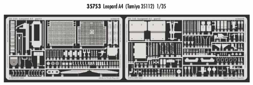 Eduard 35753 1:35 Etched Detailing Set for Tamiya Kit Leopard MBT A4