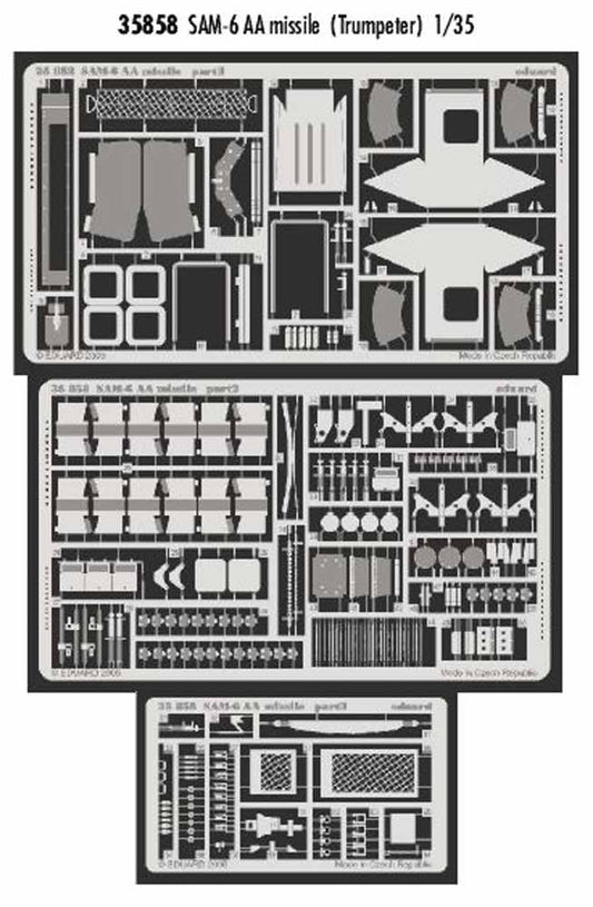 Eduard 35858 1:35 Etched Detailing Set for Trumpeter Kits SAM-6 AA missile