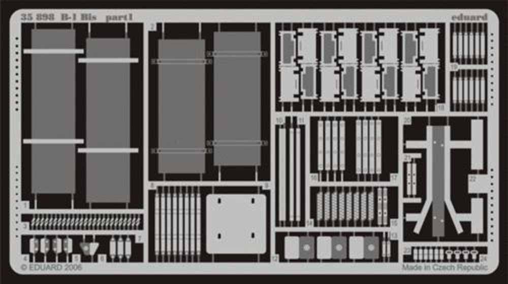 Eduard 35898 1:35 Etched Detailing Set for Tamiya Kit French Char B1 bis/Char Bi