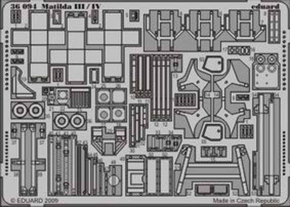 Eduard 36094 1:35 Etched Detailing Set for Tamiya Kits Matilda Mk.III/IV