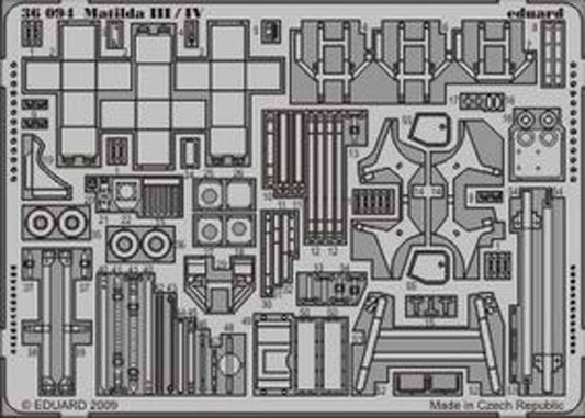 Eduard 36094 1:35 Etched Detailing Set for Tamiya Kits Matilda Mk.III/IV