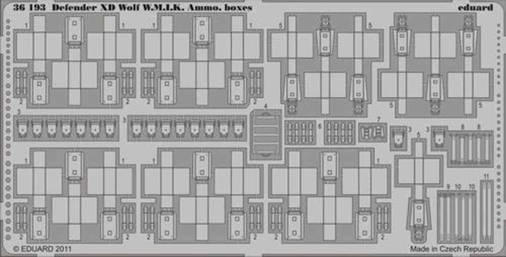 Eduard 36193 1:35 Etched Detailing Set for Hobby Boss Kits Defender XD Wolf W.M.