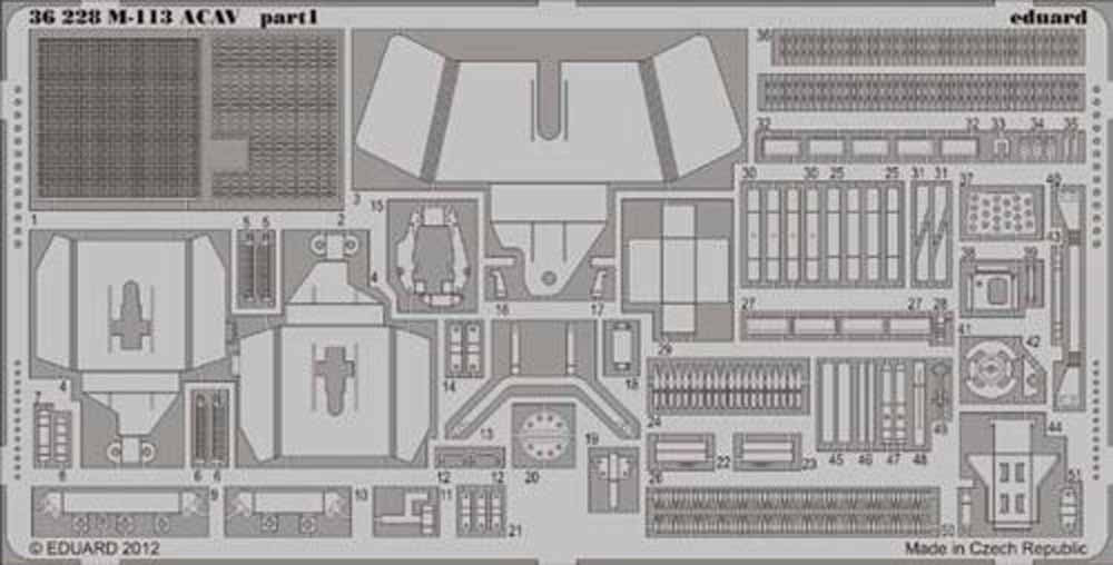 Eduard 36228 1:35 Etched Detailing Set for Italeri Kits APC M113 ACAV