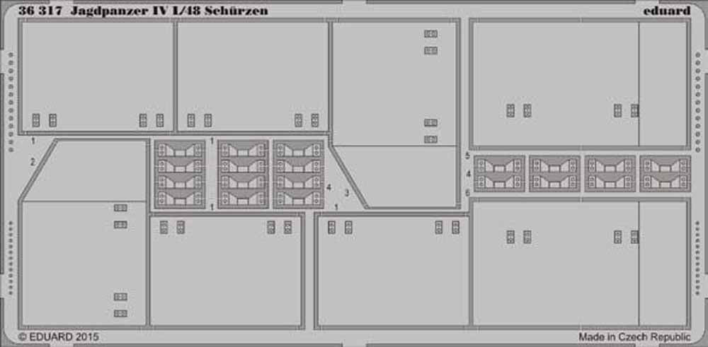Eduard 36317 1:35 Etched Detailing Set for Dragon Kits Jagdpanzer IV L/48 Schurz