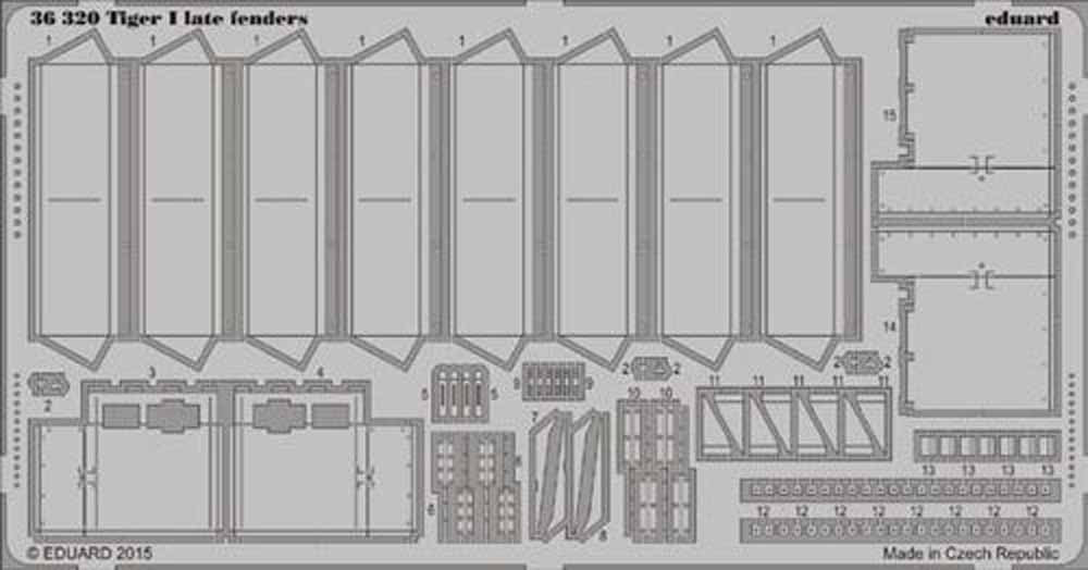 Eduard 36320 1:35 Etched Detailing Set for Academy Kits Pz.Kpfw.VI Tiger I late